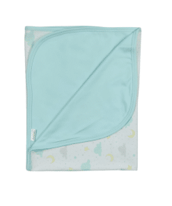 Manta nube verde agua/ Algodón Pima