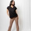 Polera Maternal y Lactancia | Negra escote en V - Imagen 2