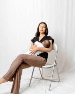 Polera Maternal y Lactancia | Negra escote en V