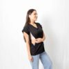 Polera Maternal y Lactancia | Negra escote en V - Imagen 3