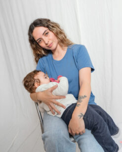 Polera Maternal y Lactancia | Azul Essential