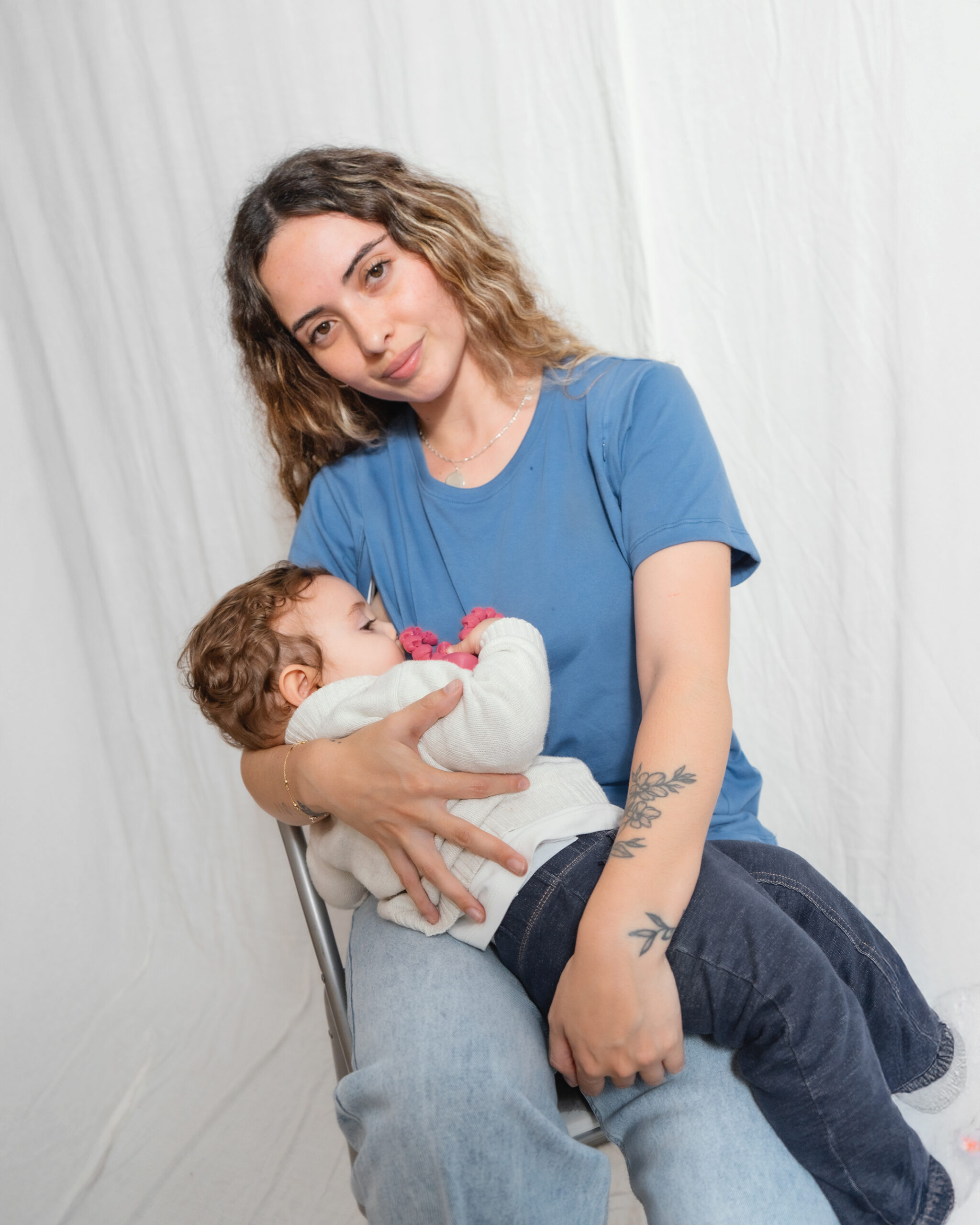 Polera Maternal y Lactancia | Azul Essential