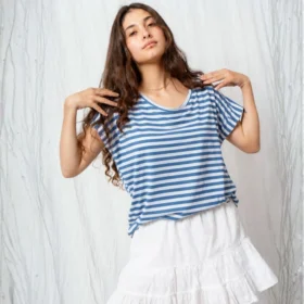 Polera Maternal y Lactancia | Sky Stripe
