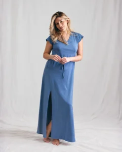 Vestido de Lactancia - Azul