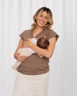Polera Maternal y Lactancia | Moka escote en V