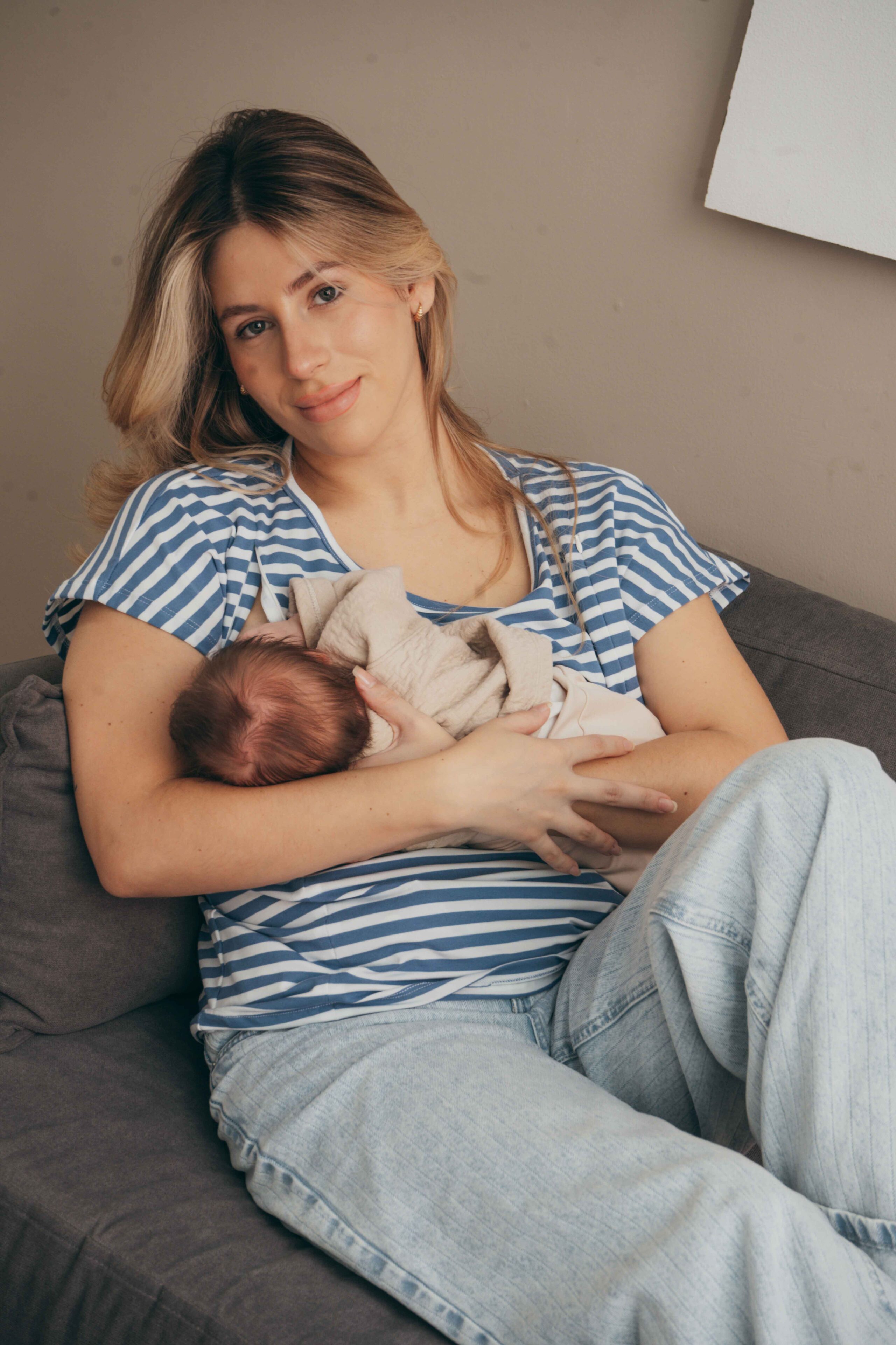 Polera Maternal y Lactancia | Sky Stripe - Imagen 3