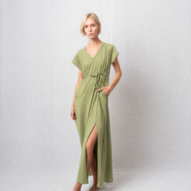 Vestido de Maternidad  y Lactancia | Verde Oliva